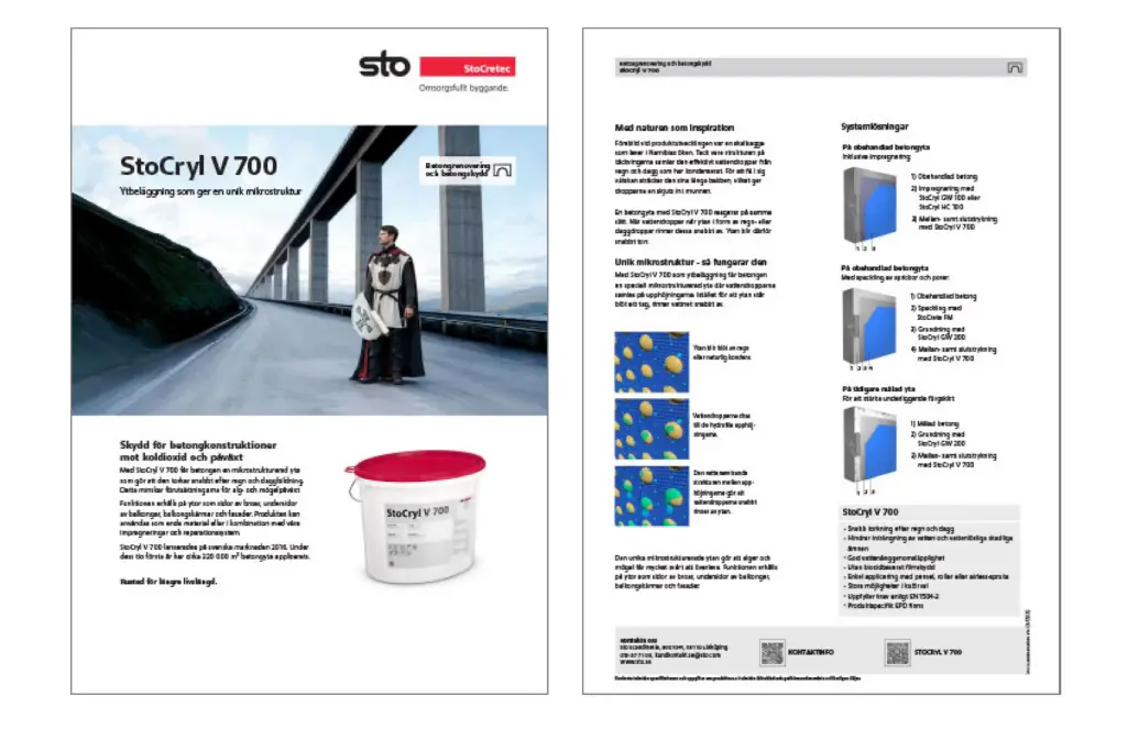 Informationsblad om StoCryl V 700