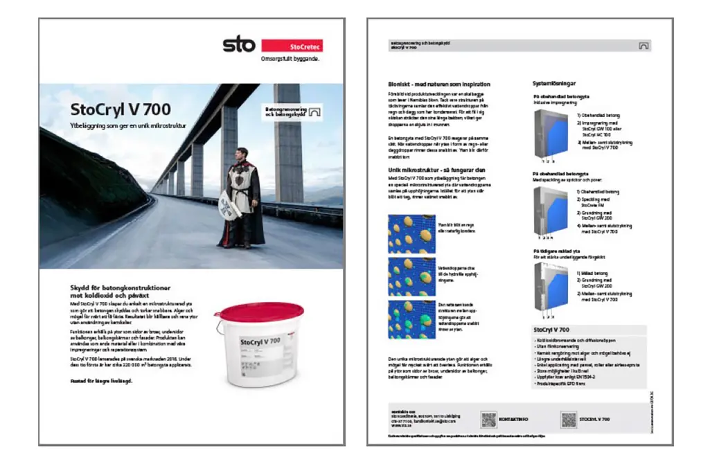 Informationsblad om StoCryl V 700