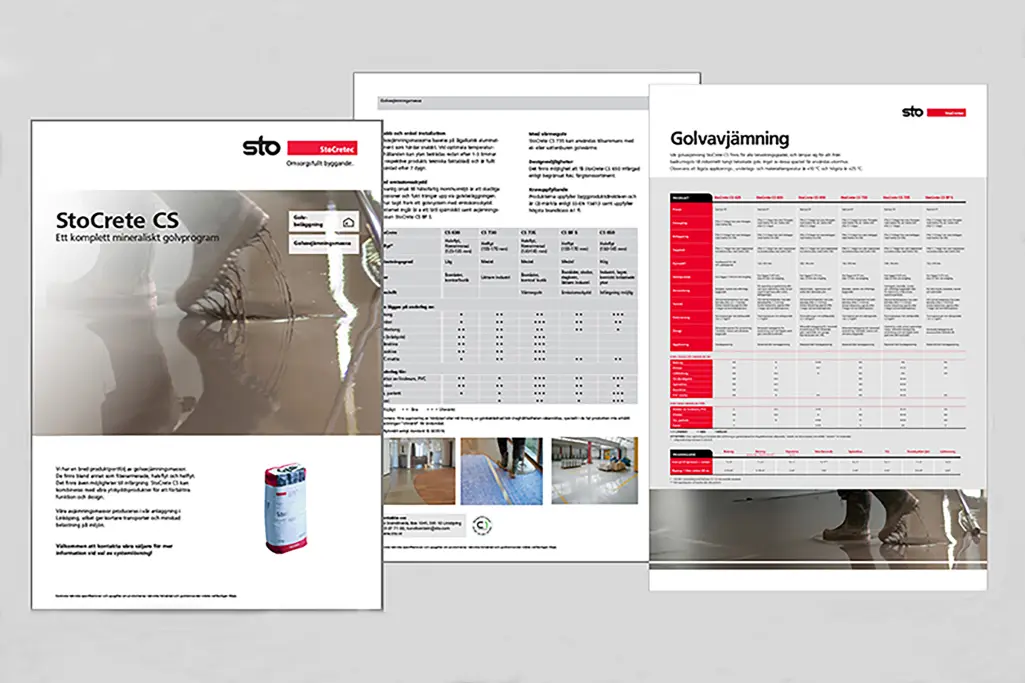 Broschyrer CS avjämningsmassor