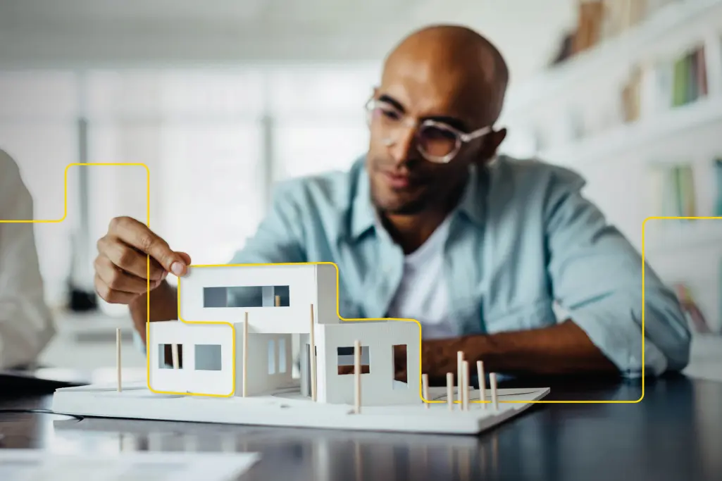 Man på arkitektkontor