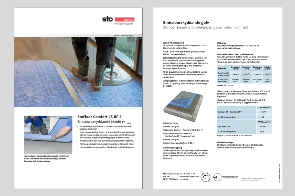 Emissionsskyddande golv