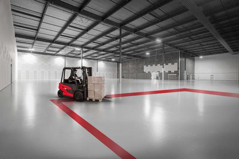 industrigolv med truck