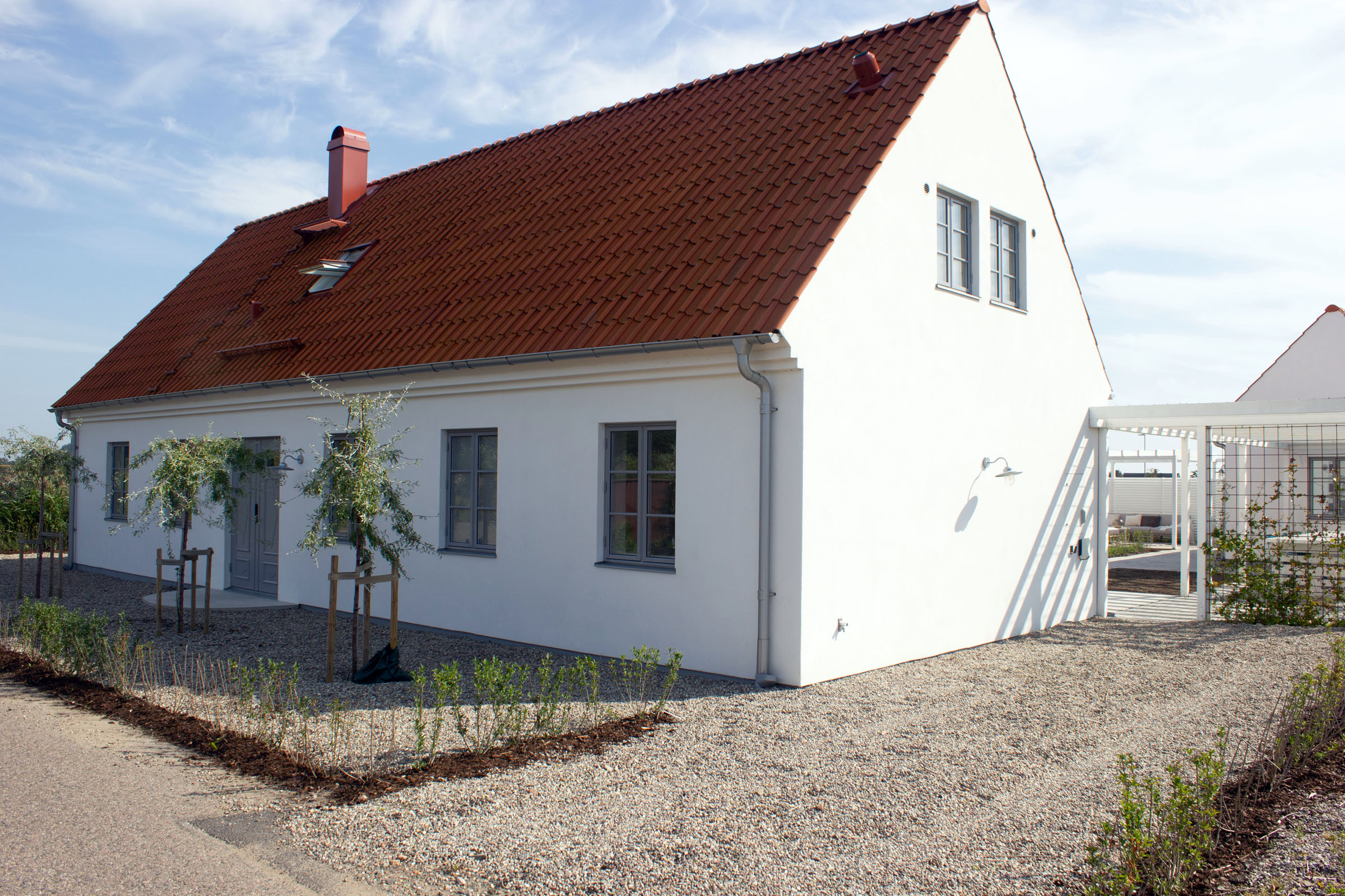 Nybyggd villa i traditionell skånsk stil